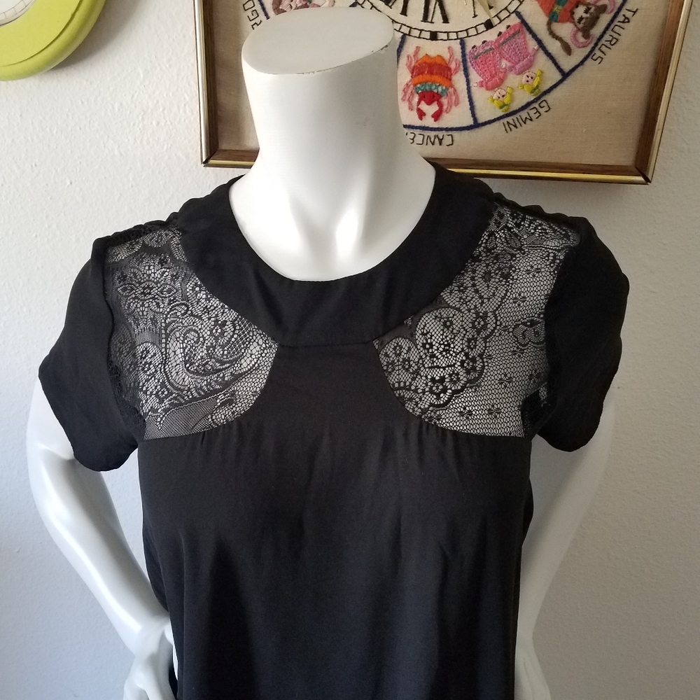 ASOS Babydoll Black Dress Sz 4 - Picture 3 of 6